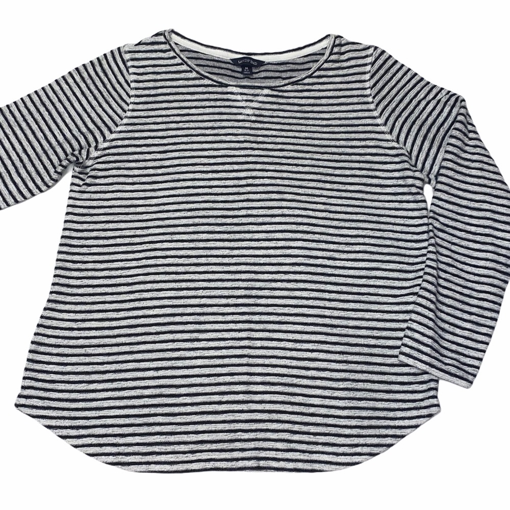 Land’s End Striped Baumwolle sweater size medium